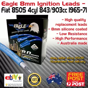 Eagle 8mm Ignition Spark Plug Leads fits 4cyl Fiat 850s 843cc 903cc 1965-71 - Picture 1 of 4