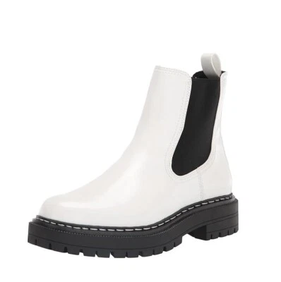 Circus by Sam Edelman Womens 7 M White Slip On Chelsea Booties DISPLAY GG4 - Image 1 of 4