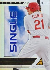 2013 Pinnacle Baseball Clear Vision "Single" #CV55 Allen Craig (Cardinals)