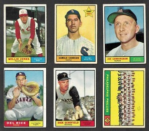 1961 Topps Baseball: "Off Grade" Set Break Choose Your Card (#11 to #522)