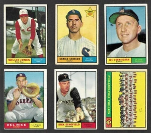 1961 Topps Baseball: "Off Grade" Choose Your Card (#8 to #522) FREE SHIPPING! - Picture 1 of 328