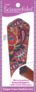 Funda de vaina de tijeras de diseñador SCISSORFOBZ única grande rústica colorida cachemira - Imagen 1 de 5