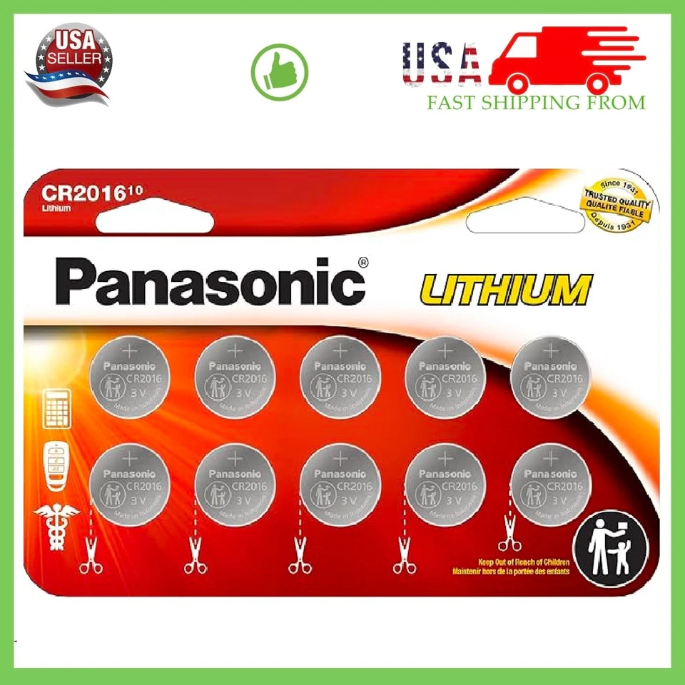 Panasonic CR 2016 Lithium Coin Cell Button Battery