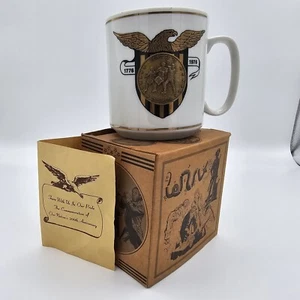 1776-1976 Bicentennial Coffee Cup w/ Eagle & Coin -- Collectible Mug - Picture 1 of 8