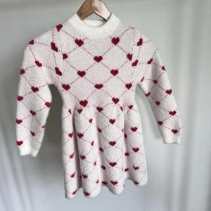 Lola and the Boys Girl's Size 8 Soft & Cozy Heart Dress - Picture 1 of 5