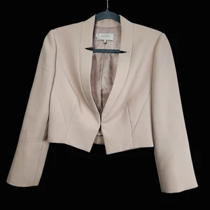 Blazer donna HOBBS London cropped - blush beige - US 4 UK 8 - Lt macchie d'acqua - Foto 1 di 11