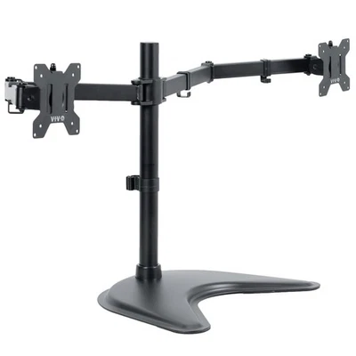 VIVO Freestanding Dual Monitor Desk Stand For Ultrawide Computer Screens to 38" - Image 1 of 4