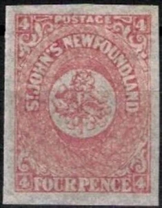 NEWFOUNDLAND-1861-62 – 4d ROSE(2)– VF** - Picture 1 of 1