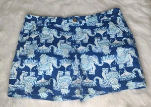 Lilly Pulitzer Jayne Stretch 7" Shorts Deep Indigo Joy Ride Größe 12 - Bild 1 von 6