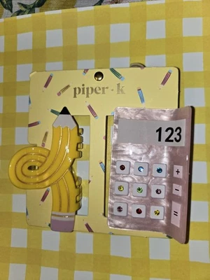 Piper K 2 Back To School Hair Claw Clips  Pencil Calculator  - Image 1 of 2