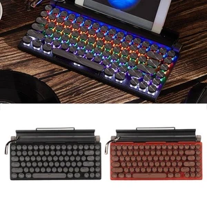 83 Keys BT Mechanical Keyboard Colorful RGB Backlight Wireless Retro Typewrit CB - Bild 1 von 30