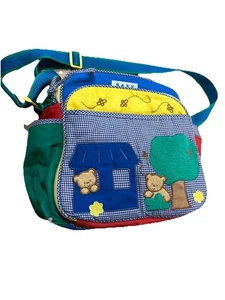 Vintage Baby Connection Wickeltasche Flaschenhalter Teddybär Grundfarbe *beschädigt!* - Bild 1 von 12