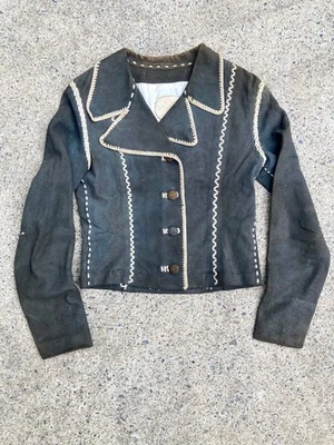 Chaqueta De Colección Años 70 NORTH BEACH CUERO Marrón San Francisco Estilo Rock Rara Usada Foto 1 de 4