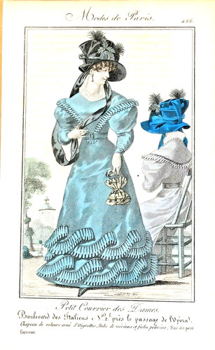 Original Antique Paris Fashion Plate 1826 LADIES OPERA DRESS Period ...