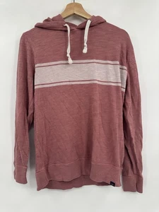 Faherty Surf Stripe Hoodie Mens Sun Washed Red Size Small Stain-Dye See Photo - Picture 1 of 6