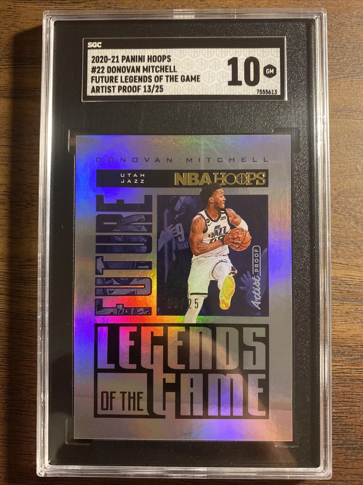 2020-21 NBA Hoops FLOFG Donovan Mitchell #22 Holo 13/25 SGC 10 Gem Mint SSP - Image 1 of 3