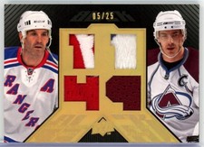 2008-09 UD Black Jerseys Duals Gold #BJ Joe Sakic/Brendan Shanahan PATCH /25