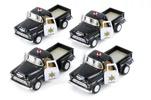 BOX OF 12 1955 CHEVY STEPSIDE PICKUP TRUCK - POLICE 1/54 DIECAST CAR 3002DP - Picture 1 of 2