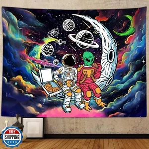 Sanzugh Funny Space Astronaut Alien Tapestry for Men Guys Bedroom, Cool Tripp - Picture 1 of 5