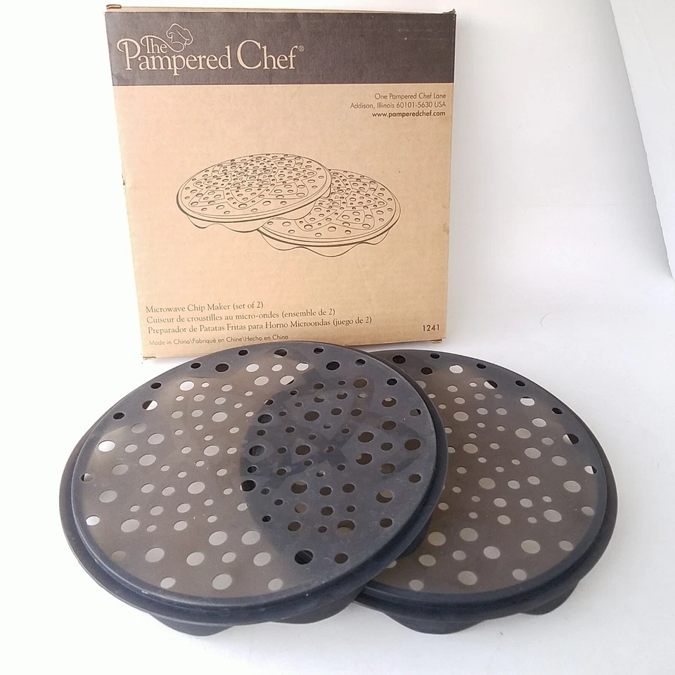 Máquina de papas fritas para microondas The Pampered Chef #1241 en caja 2 piezas 1241 1241 Foto 1 de 4