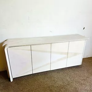 Postmodern Sculpted Plaster White and Pink/Mauve Credenza - Picture 1 of 12