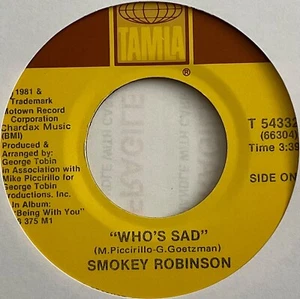 Smokey Robinson - Who’s Sad - 7” Vinyl Single - Picture 1 of 3
