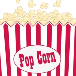 Hollywood - Película de palomitas de maíz - Servilletas de papel nocturno para bebidas - Artículos de fiesta - Imagen 1 de 1