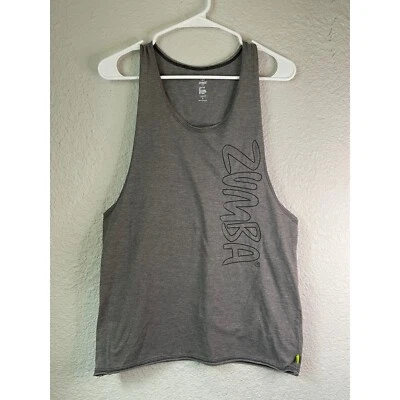 Camiseta sin mangas Zumba entrenamiento atlético fitness gris logotipo pequeña Foto 1 de 3