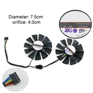 5-Pin Fan For ASUS GTX1060/1050/960/950/R9 370 Graphics Card 75MM FD7010H12D - Picture 1 of 2
