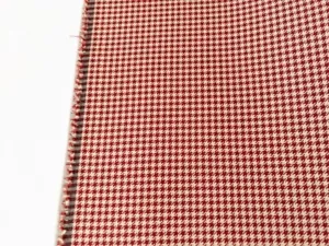 New for Porsche Pepita Seat Fabric Car Cushions White/Wine Red Houndstooth - Picture 1 of 3