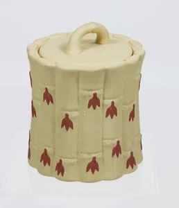 Bellissima antica pentola con coperchio Wedgwood primula e terracotta design bambù - Foto 1 di 4