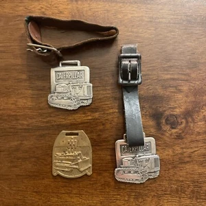 3 Vintage Watch Fobs/ 2 Caterpillars , & 1, IH Harvester - Picture 1 of 24
