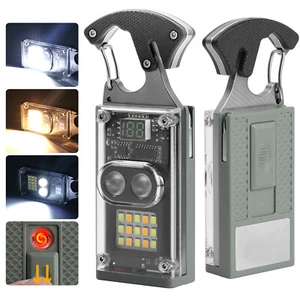 2X Keychain EDC Flashlight Mini Rechargeable LED Portable Keychain Torch Lamp - Picture 1 of 8
