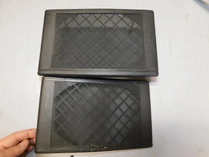 Mustang 1979-1986 Hatch Rear Speaker Grilles Black Plastic With Metal Studs - Picture 1 of 17