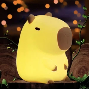 Capybara Cute Night Light, LED Squishy Novelty Animal Night Lamp, 2 Levels  - Picture 1 of 12