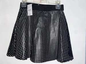New with Tags Girls Dori Creations Black Pleather Skirt (Size 8/10) - Picture 1 of 5