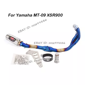 For Yamaha FZ-09 MT-09 2021~2023 Exhaust Header Link Pipe Muffler Tips Escape - Bild 1 von 12