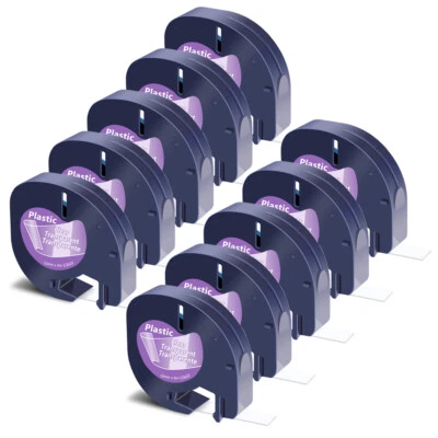 10x Transparent Labelling Tape for DYMO Letratag 16951 Refill Plastic Labels - Image 1 of 4