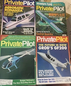 Private Pilot Aviation Magazine 1991-1996 Lot of 4 Helicopter Grob Apache Plane - Picture 1 of 5