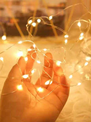 Cadena de luces de hadas impermeables de 1 pieza 30 LED - Cable de cobre a batería - NUEVO Foto 1 de 4