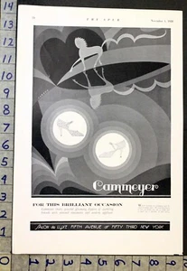1928 CAMMEYER WOMEN FASHION SHOW ART DECO HORSE EQUESTRIAN VASSOS ART AD 32126 - Picture 1 of 1