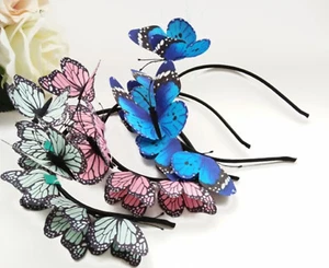 Women Lady Girl Fairy Butterfly Party hair head band headband Garland PROP Hoop  - Picture 1 of 22