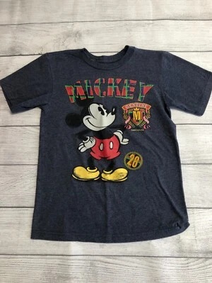 Camiseta Mickey Mouse Jóvenes Niños Niños 7-8 Preppy Varsity Disney Camiseta Gráfica Foto 1 de 4