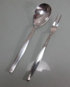 Cuchara de compota + tenedor de carne BSF neumático rugoso plateado - Imagen 1 de 3