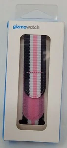 Gizmo Nylon Band for GizmoWatch, Kids Size - Pink/White/Navy Stripe - Picture 1 of 3