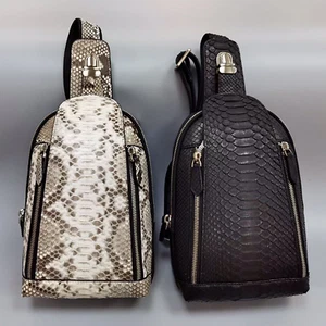 Bolso bandolera de cuero serpiente de viaje básico de moda - Imagen 1 de 6