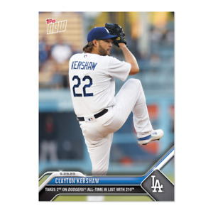 2023 MLB Topps NOW 910 CLAYTON KERSHAW  210 WINS LOS ANGELES DODGERS PRESALE