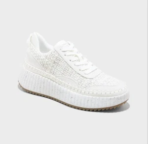 Universal Thread White Platform Tennis Shoe W/ Memory Foam & Platform Heel Sz 10 - Picture 1 of 8