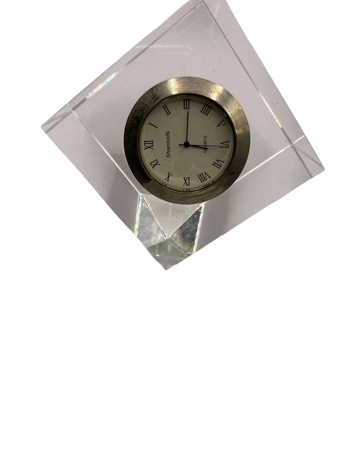Reloj cubo de cristal Shannon vintage de Godinger Foto 1 de 2