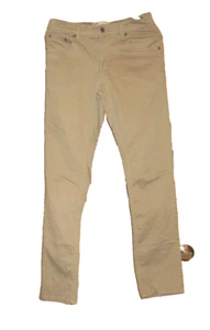 Levi's Girl's 16 R Jeans Tan Pants 511 Slim Cotton Blend Khaki Front Zip 28 x 28 - Picture 1 of 4